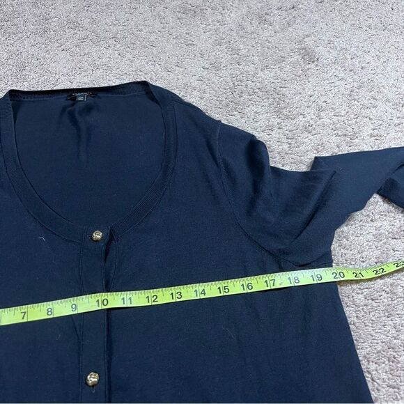 Talbots Women’s Navy Cardigan Sweater Gold Buttons Size 1XP - Picture 3 of 7